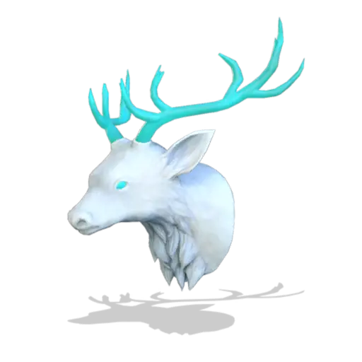 White Reindeer Head